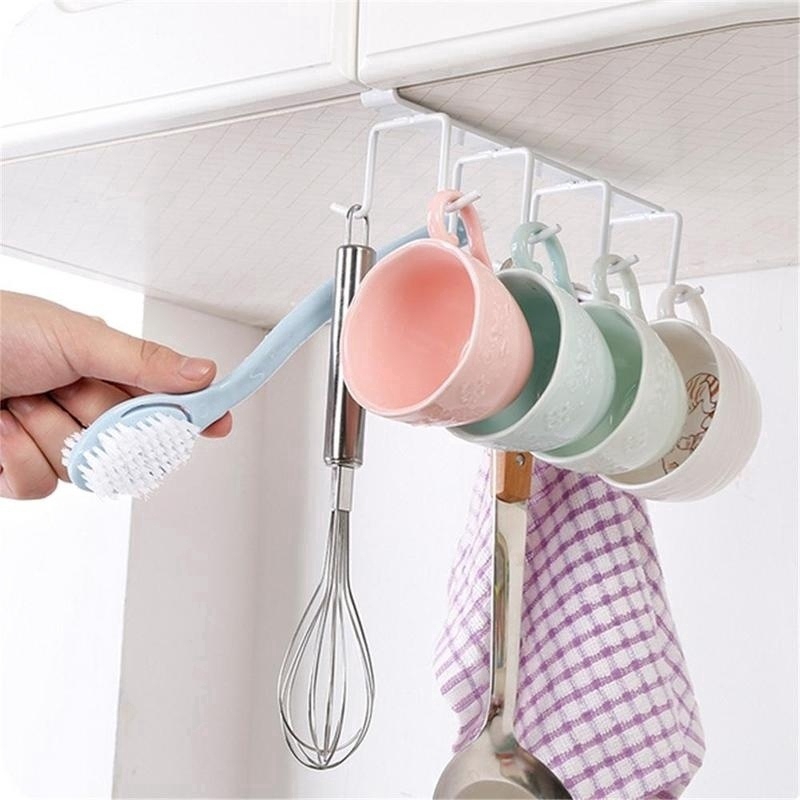 Kitchen Cup Rack Cabinet Storage Rack Hook Shopee Malaysia