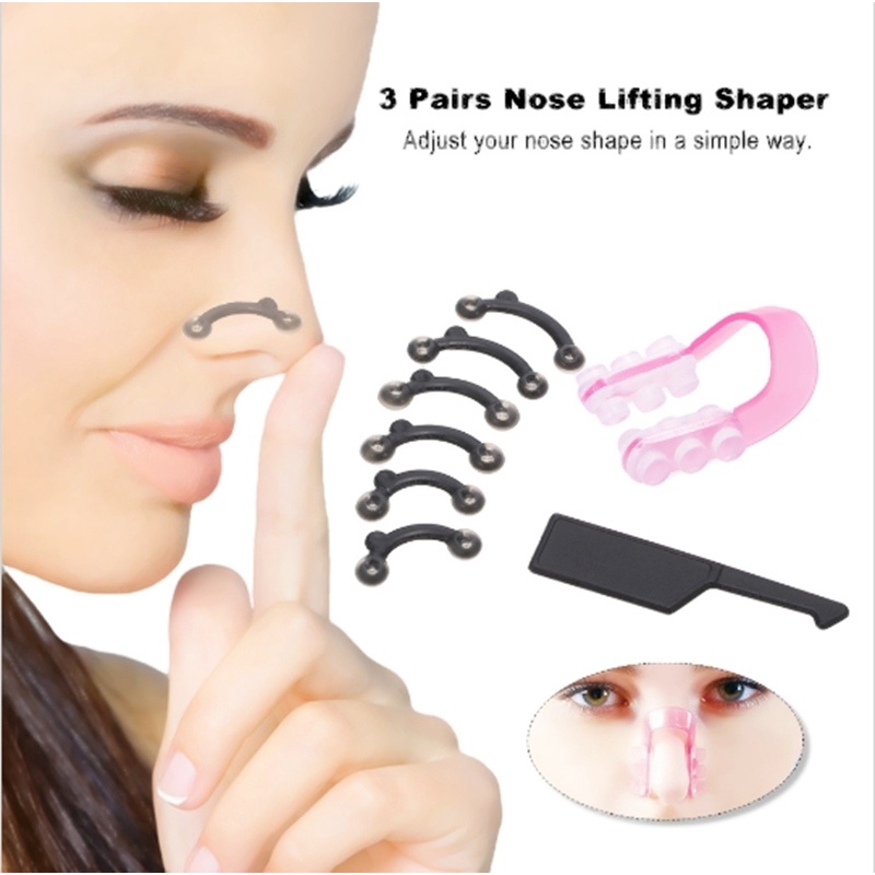 3Pair Nose Up Lifting Shaper Massage Tool Invisible No Pain Nose Shaping Clipper Nose Bridge Straightening Clip Corrector