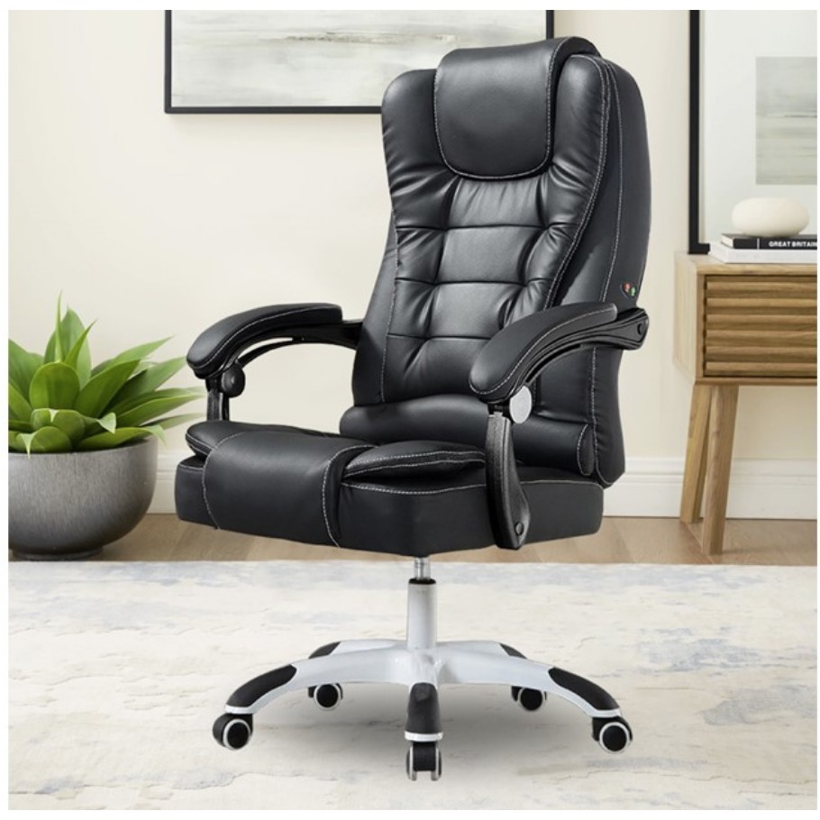 Premium Executive Black PU Leather High Back Office Chair Furniture