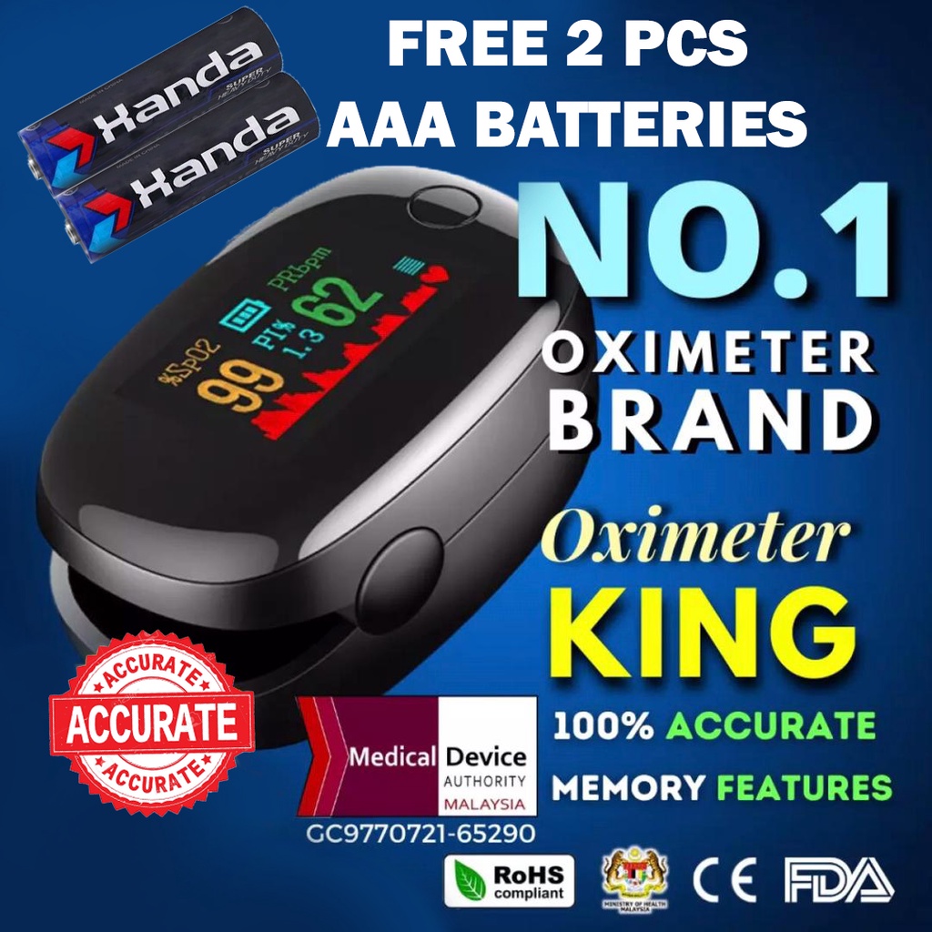 No.1 Brand Fingertip Pulse Oximeter Accurate & Fast Spo2 Reading Oxygen