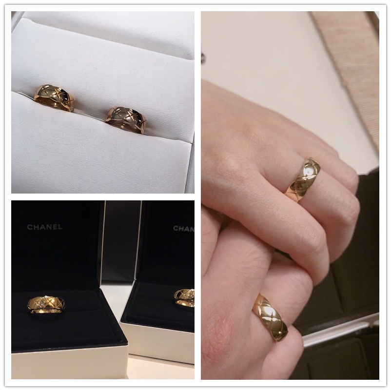 Chanel Coco Crush Ring Quilted Motif Ring In 18k Yellow Gold Shopee Malaysia