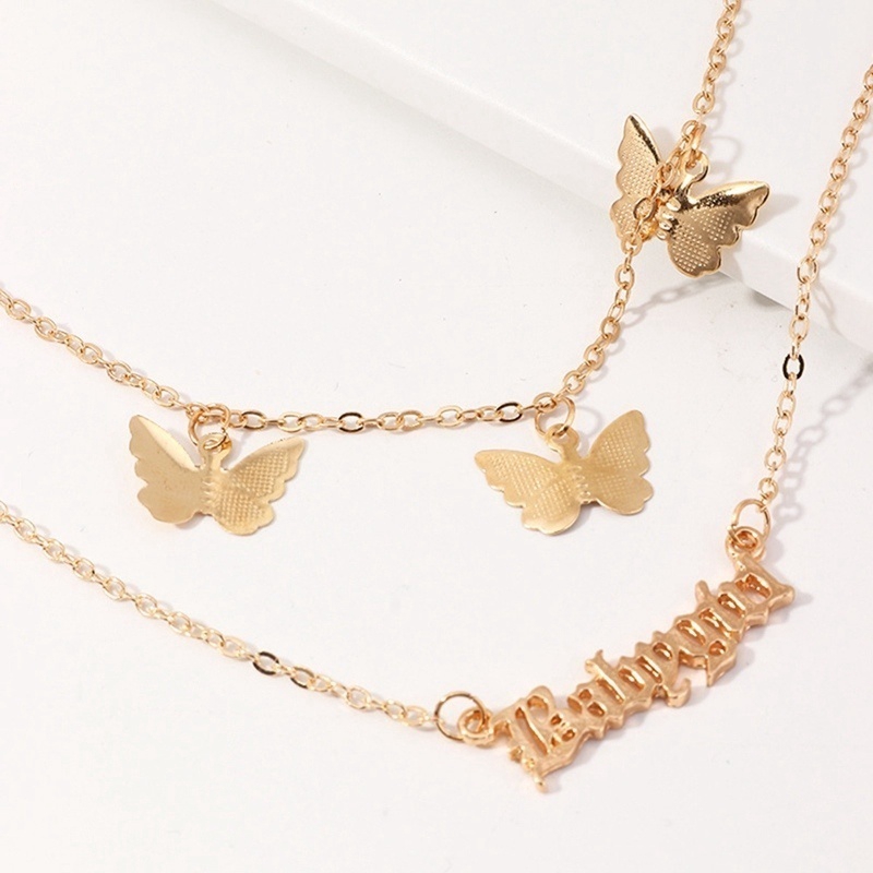 New Fashion Double Layer Gold Color Link Clavicle Chain ...