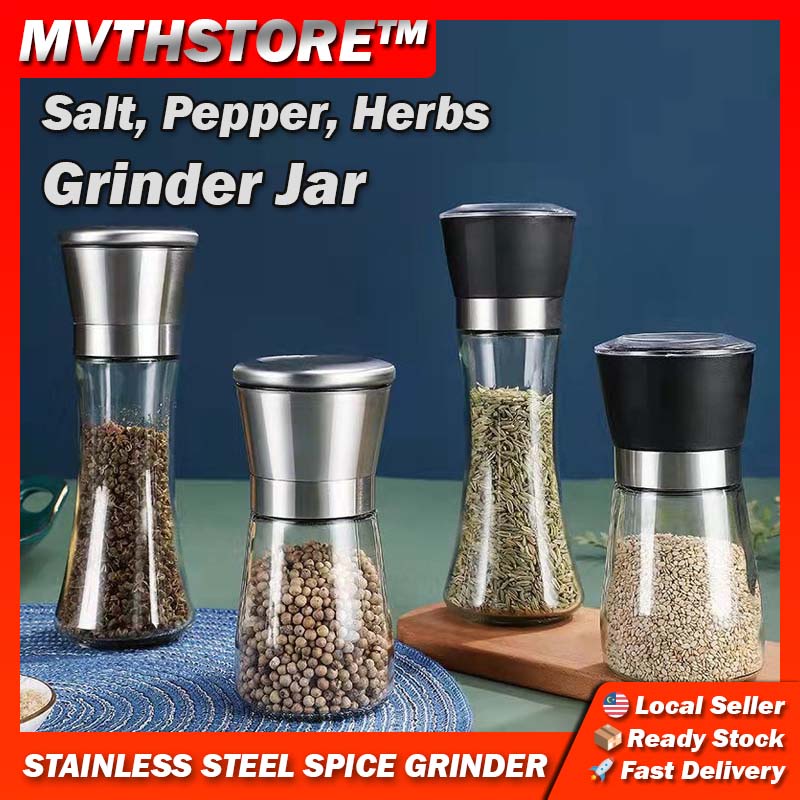 Kitchen Pepper Grinder For Salt Pepper Herb and All Type Ingredient, Ceramic Blades Grinder and Adjustable Coarseness