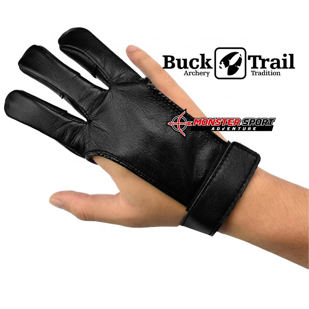 Buck Trail Archery KAPRINA Traditional 3 Finger Draw Hand Leather Glove 