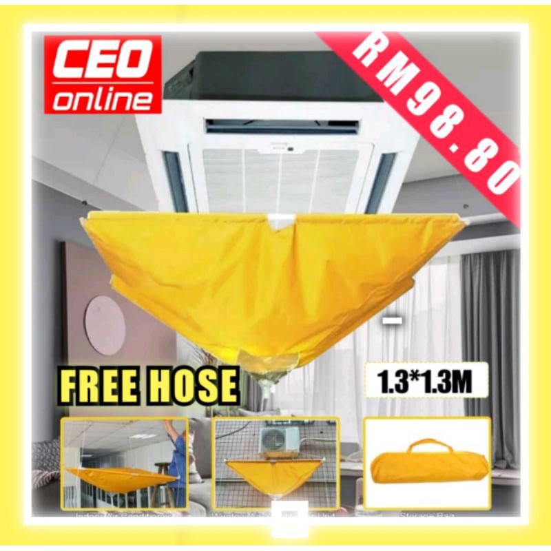 Ceo Direct Factory Outlets Ceiling Cassette Outdoor Unit Cleaning Holder Cover Canvas Free Hose Shopee Malaysia