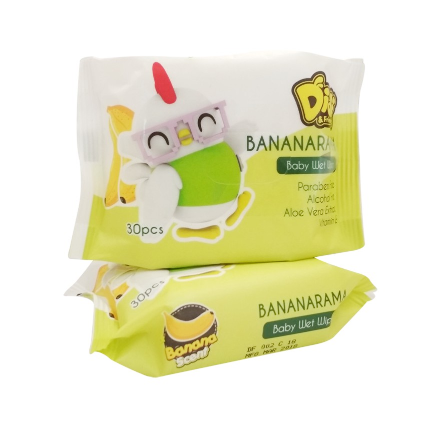 DIDI AND FRIENDS TROPICAL FRUITS MANGO BANANARAMA WET WIPES 30S X 2PKT