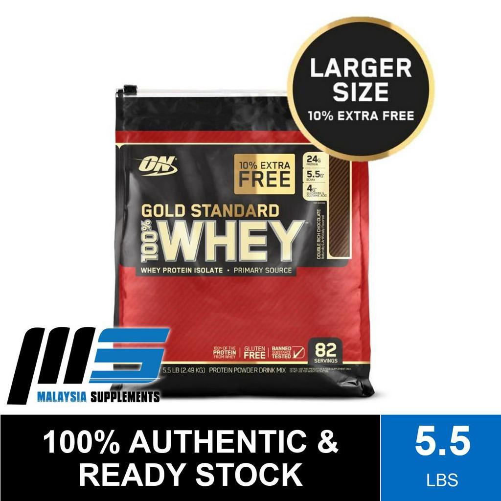 Optimum Nutrition Gold Standard 100% Whey Protein, 5.5lbs (BAG ...