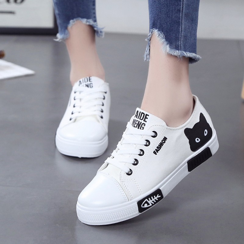 womens white canvas shoes lace up sneakers