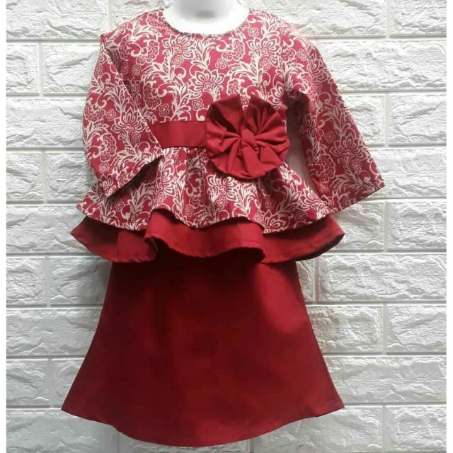 Baju kurung peplum kids budak 1 tahun 6tahun Shopee Baju kurung peplum kids budak 1 tahun 6tahun Shopee