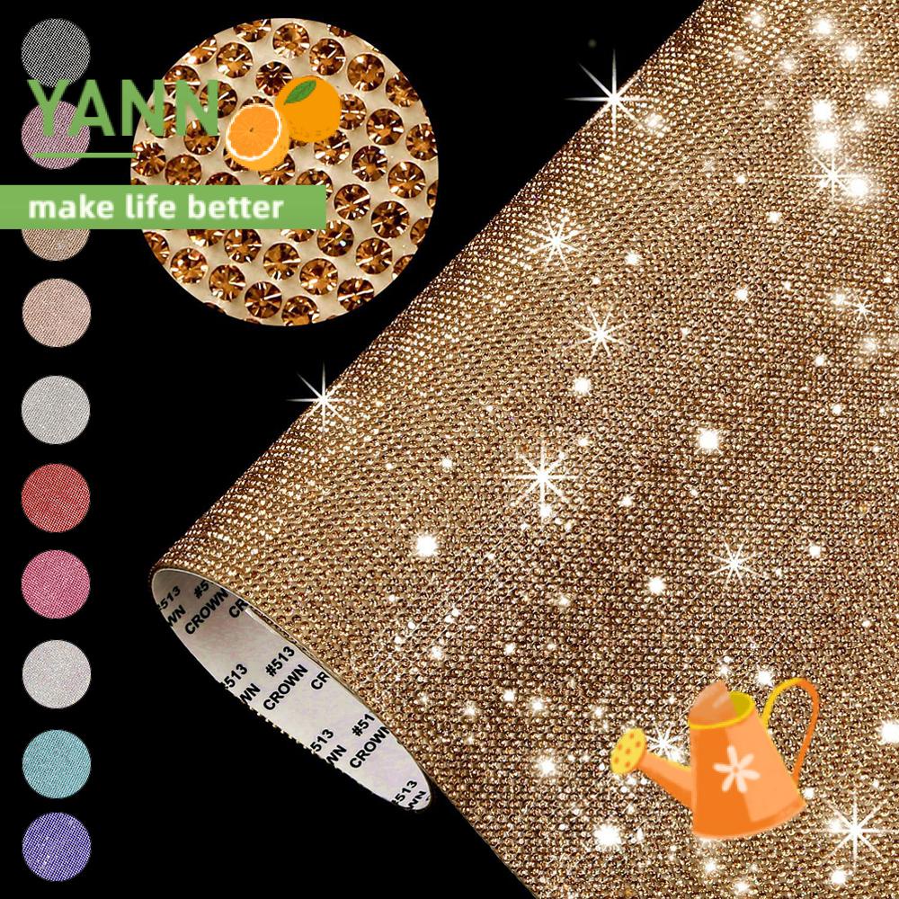 Yann Diy Rhinestone Sheet Car Glitter Trim Applique Crystal Sticker Party Self Adhesive Home Decor Gifts Decoration Bling Paster Multicolor Shopee Malaysia