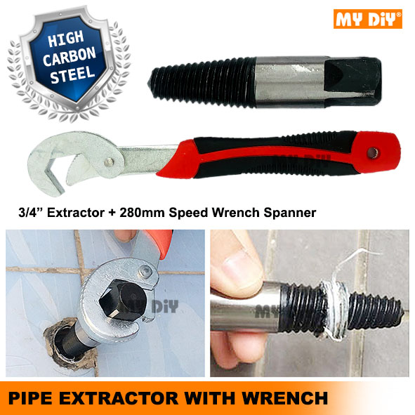 MYDIYHOMEDEPOT BROKEN PIPE EXTRACTOR SCREW BOLT EXTRACTOR WITH SPEED
