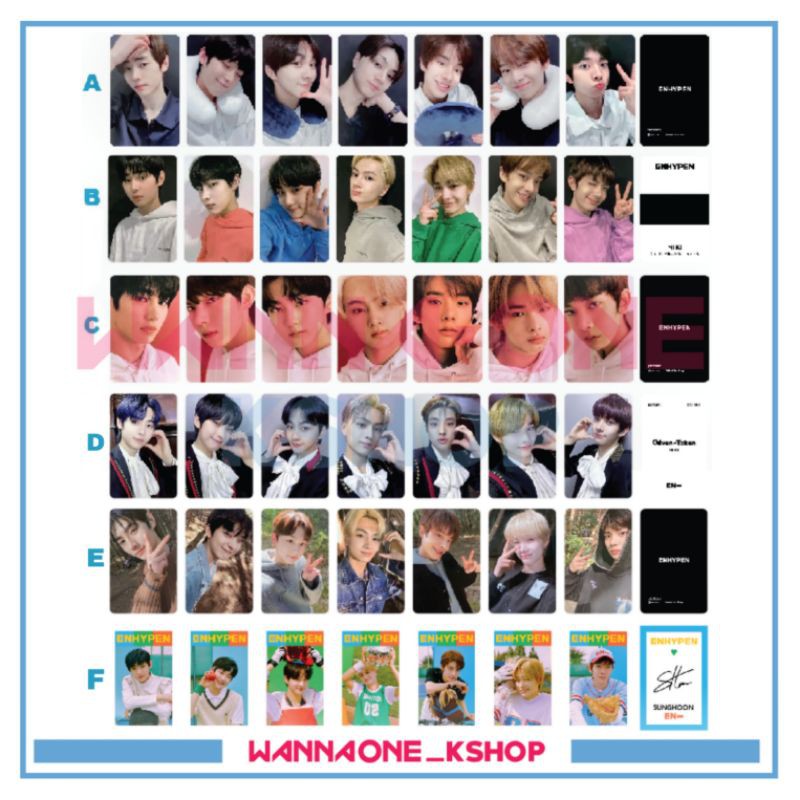 Enhypen Photocards Template Carnival - annighoul