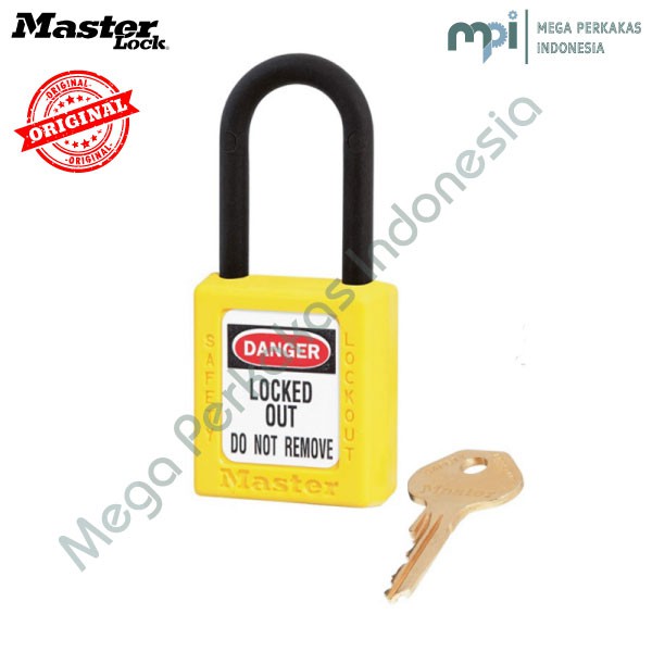 Loto Master Lock 406 YLW Thermoplastic Padlock Safety Padlock