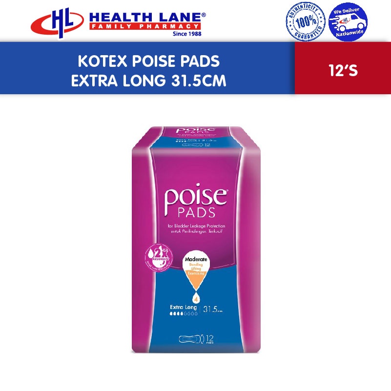 KOTEX POISE PADS EXTRA LONG 31.5CM (12'S) Shopee Malaysia