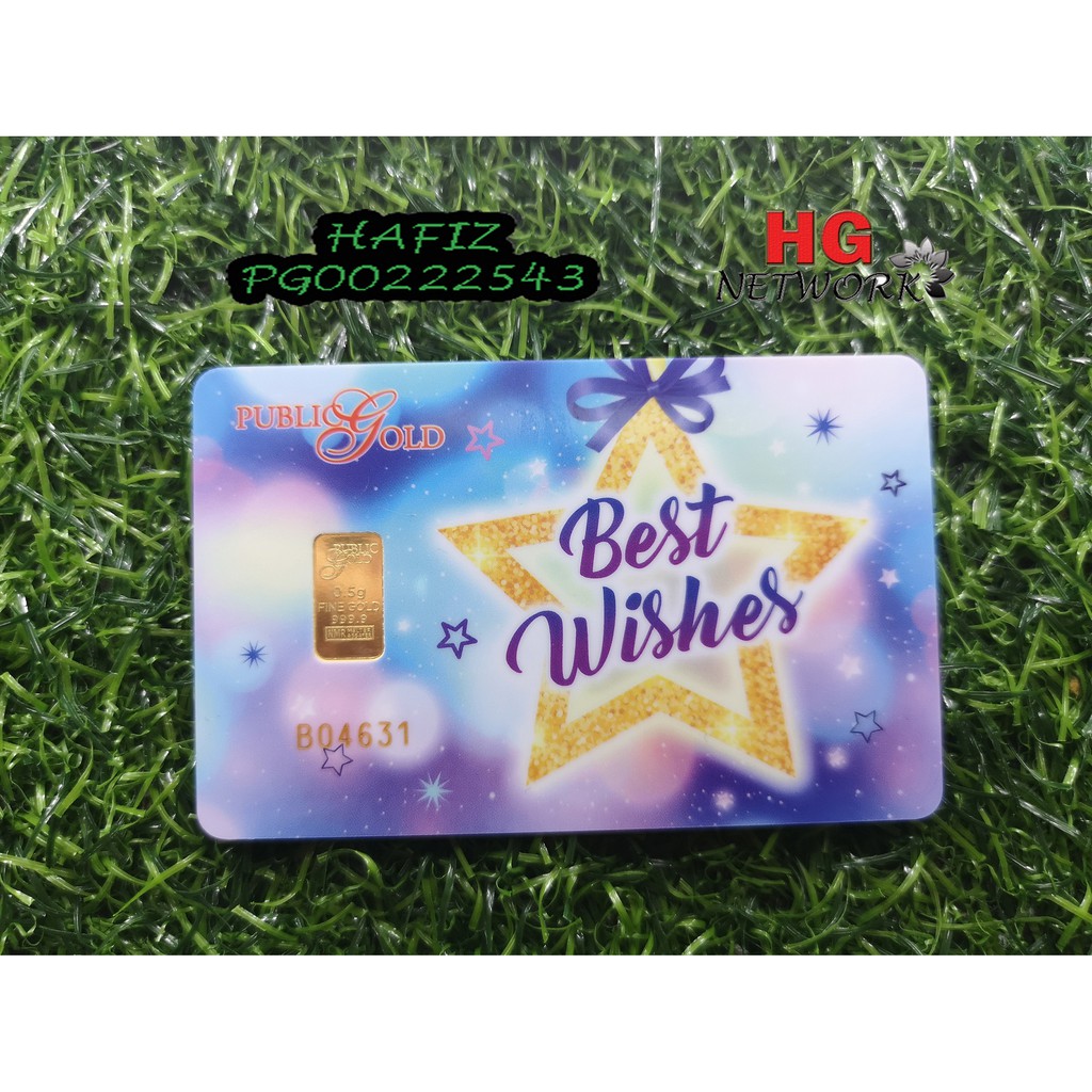 0.5 GRAM GOLD BAR 999.9 PUBLIC GOLD EDISI BEST WISHES