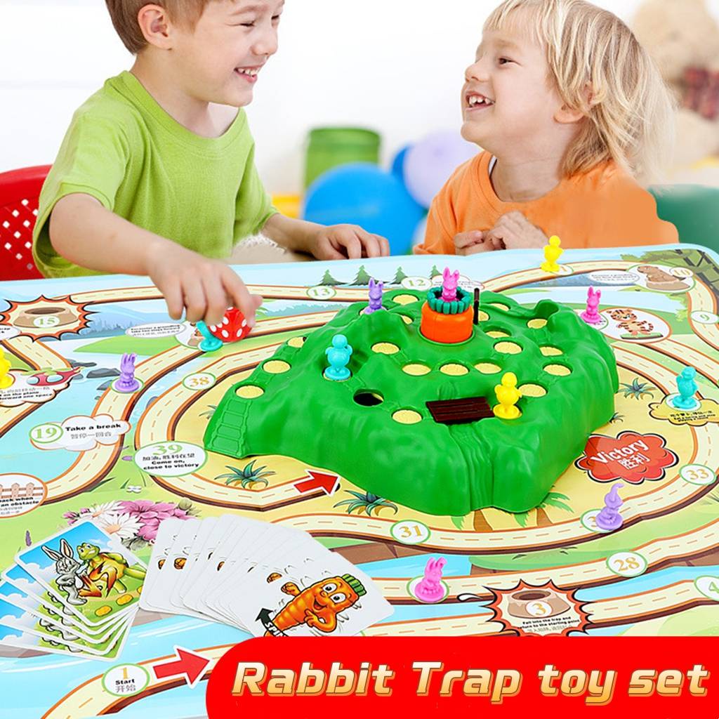 Funny Bunny upgrade Board Game Rabbit Trap Toy Set Educational Parent ...