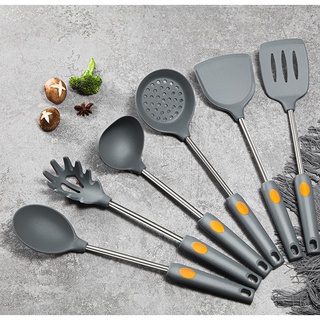 Probus Flipper Kitchen Cooking Utensil Large Black & White Non-stick Turner 