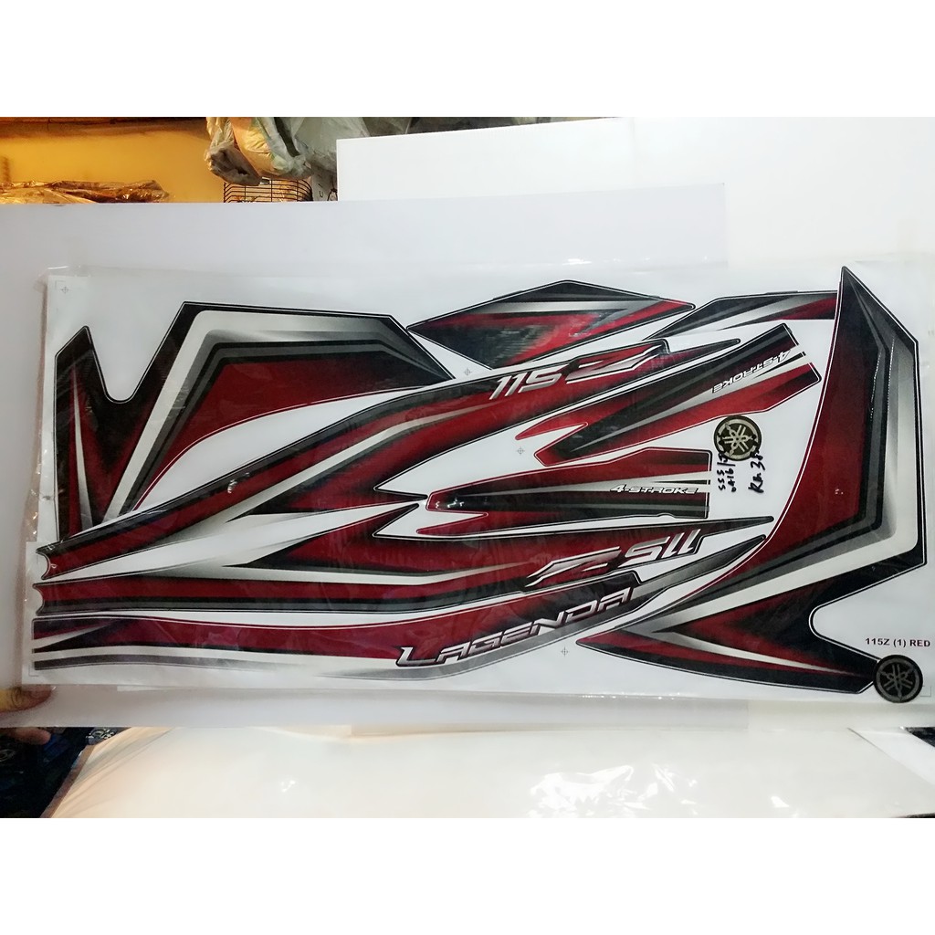 Yamaha Lagenda 115 Z Bodycover Stickers Shopee Malaysia