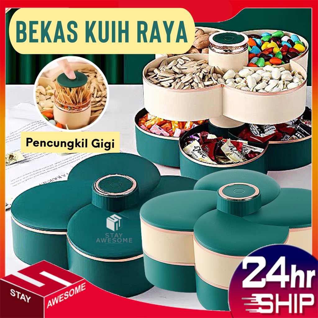 Bekas Kuih Raya Set Nordic Style Balang Kuih Raya Candy Box Candy Tray ...