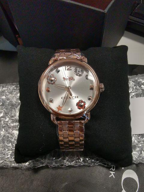 100% Original & Free Bracelet Coach Delancey Rose Gold ...