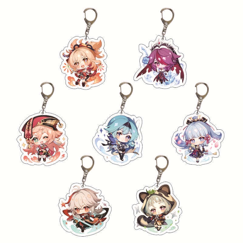 Genshin Impact Keychain Anime Bag Pandant Keyring Key Kokomi/hutao