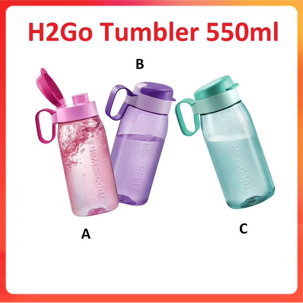 Tupperware H2Go Tumbler 550ml - Botol Air Tupperware - Bekas Minuman Air Tupperware  - Tupperware Tumbler -Tumbler 550ml