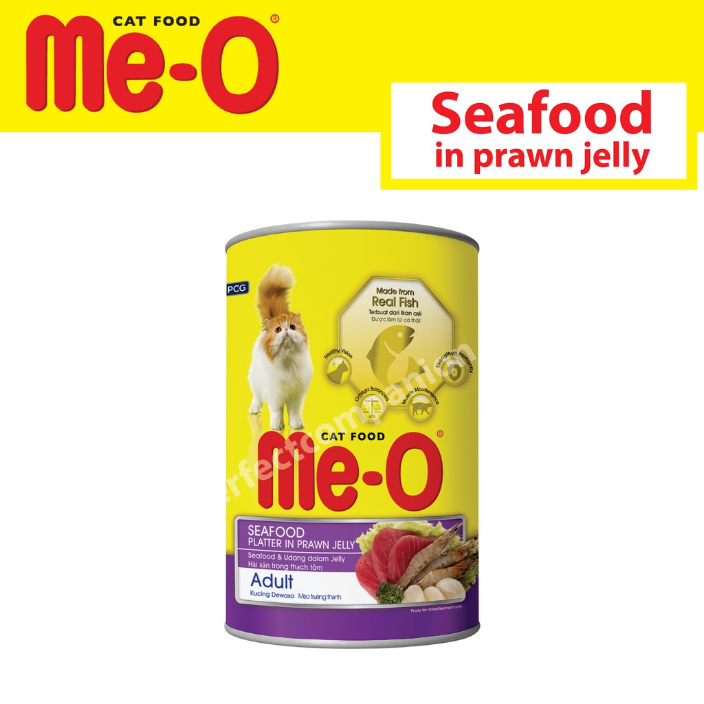 MeO Cat Canned - Seafood Platter in Prawn (400g)