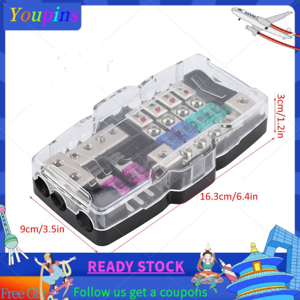 [YOP] Car Audio Stereo ANL Blade Fuse Holder Distribution Blocks 0/4GA