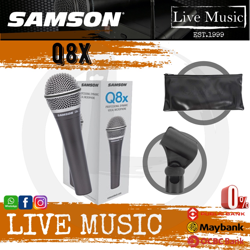 Samson Q8x - Professional Dynamic Handheld Microphone (Q8-x/Q8 X ...