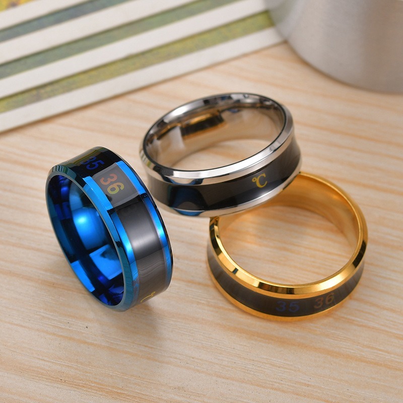 Accessories USUASI TSSP-177 Smart Ring New Technology Magic Finger for boy&Girl Smart Temperature Lovers Rings 