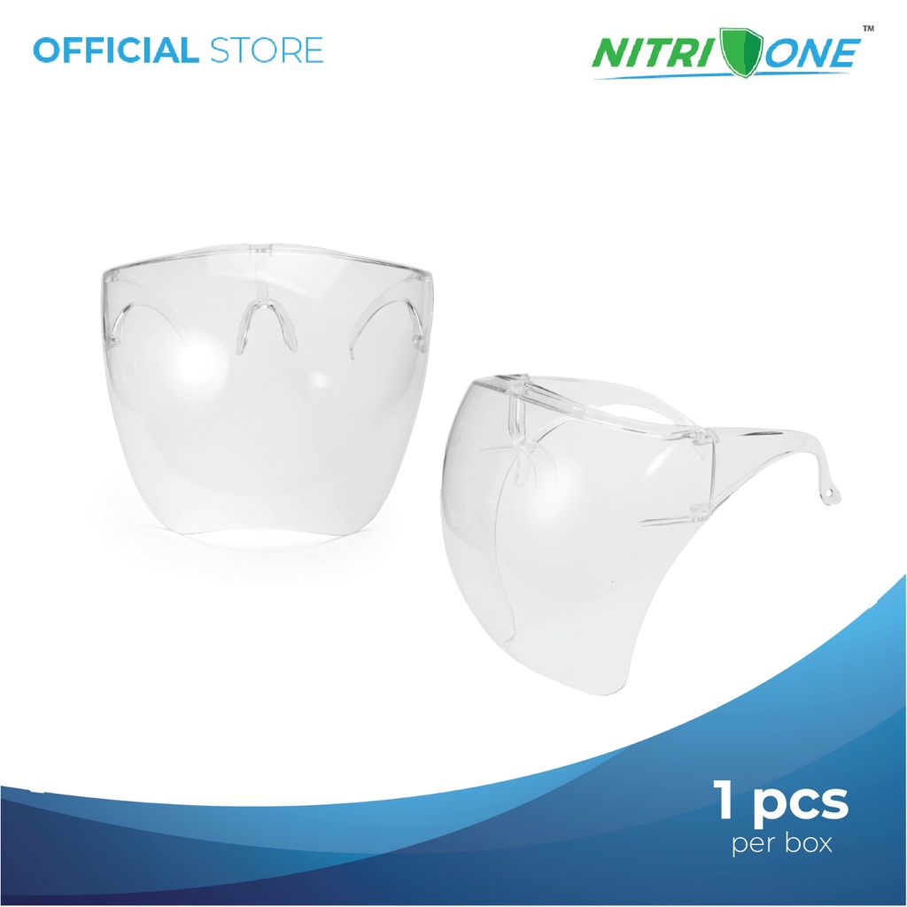 NItriOne Face Shield Glass Anti Foggy Clear With Box