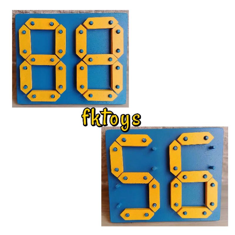 Double Digital Numbers, educational toys, kindergarten toys, educational props