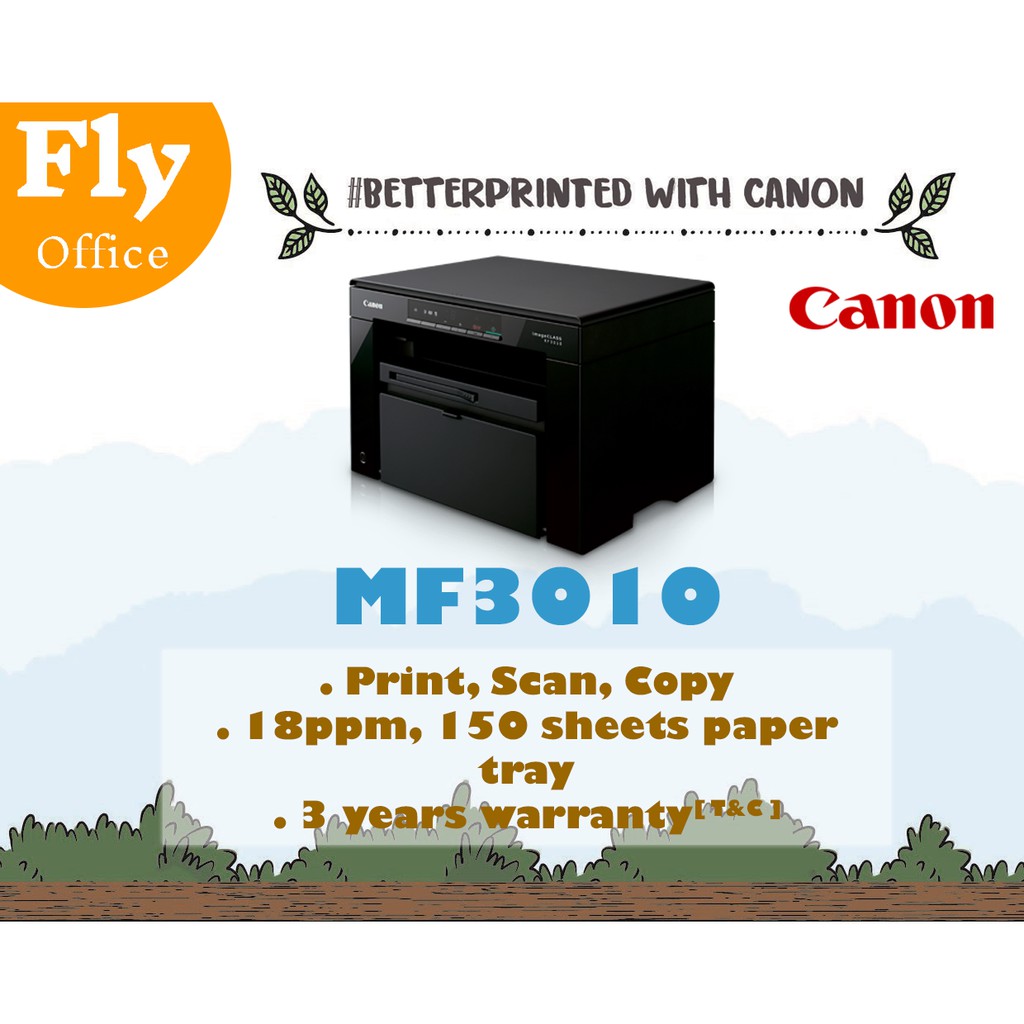 Canon MF3010 Printer Monochrome Laser Printer - imageCLASS MF-3010 A4 ...