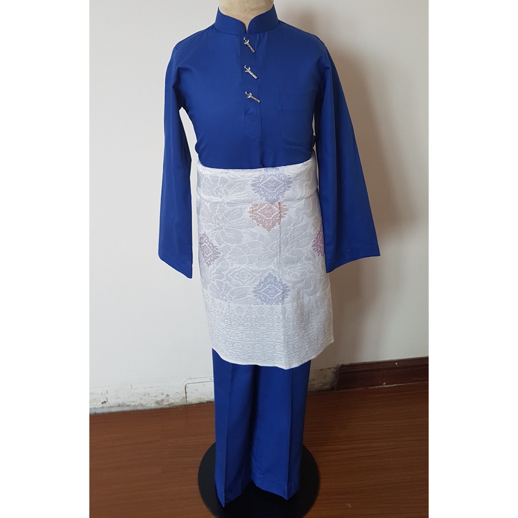  Baju  Melayu  Budak ROYAL BLUE BIRU Kanak2 Lelaki Boys 