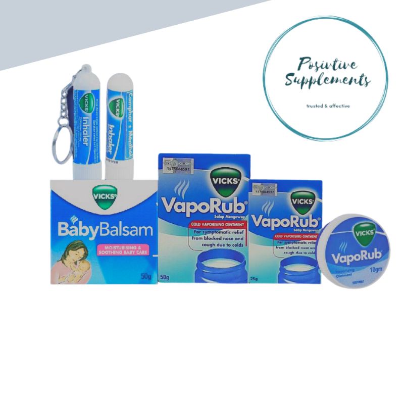 VICKS VAPOR RUB 50G / 25G / 10G / 0.5ML INHALER / BABY BALSAM 50G Shopee Malaysia