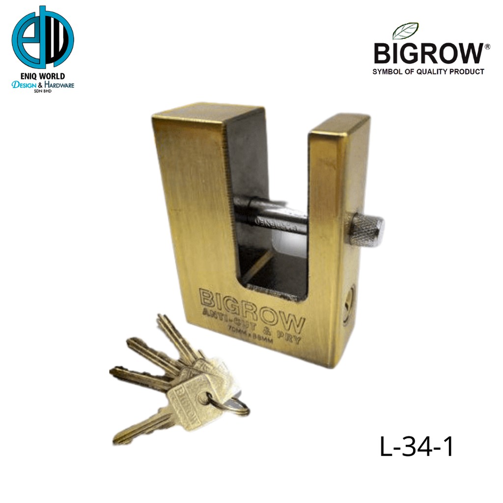BIGROW ANTI CUT & PRY PAD LOCK Shopee Malaysia