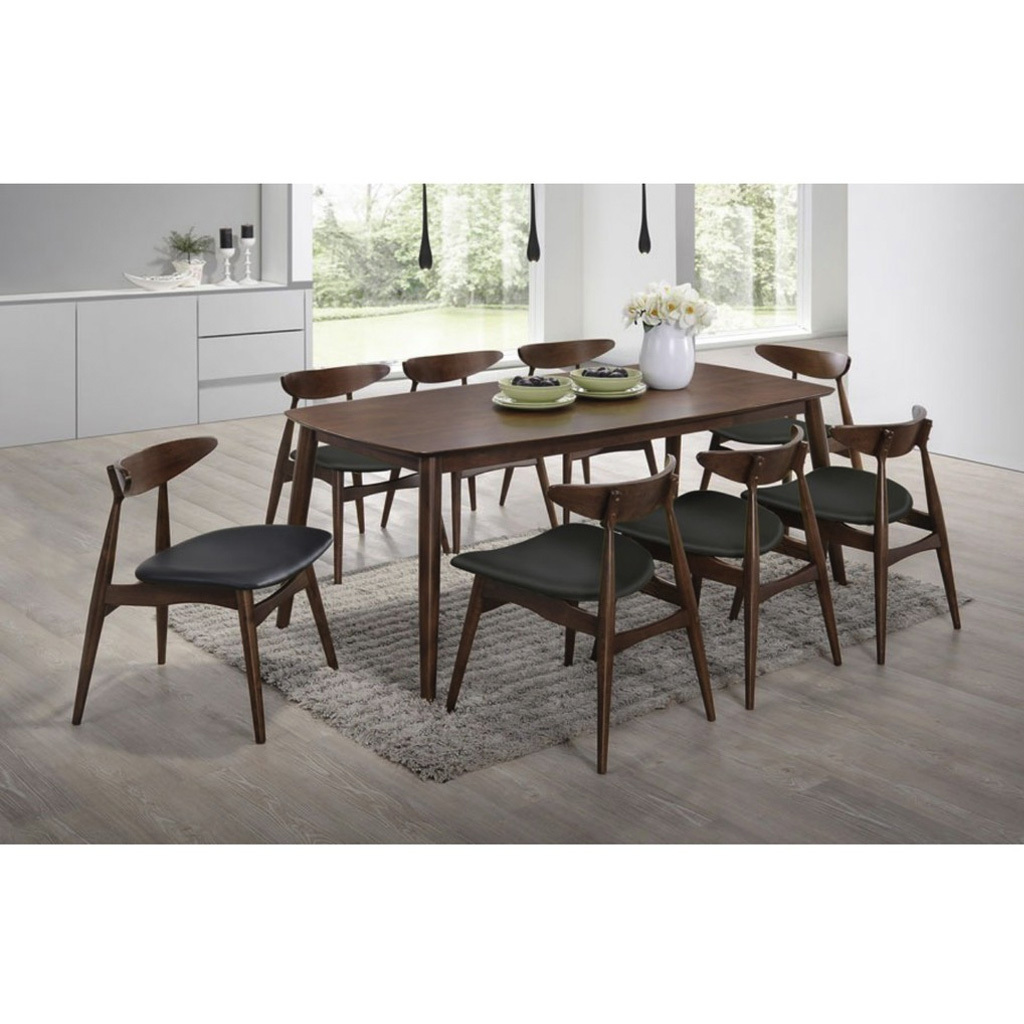 Tekkashop Amds3498br Classical Style Solid Rubberwood 8 Seater Dining Set 1 Dining Table 8 Dining Chairs Shopee Malaysia