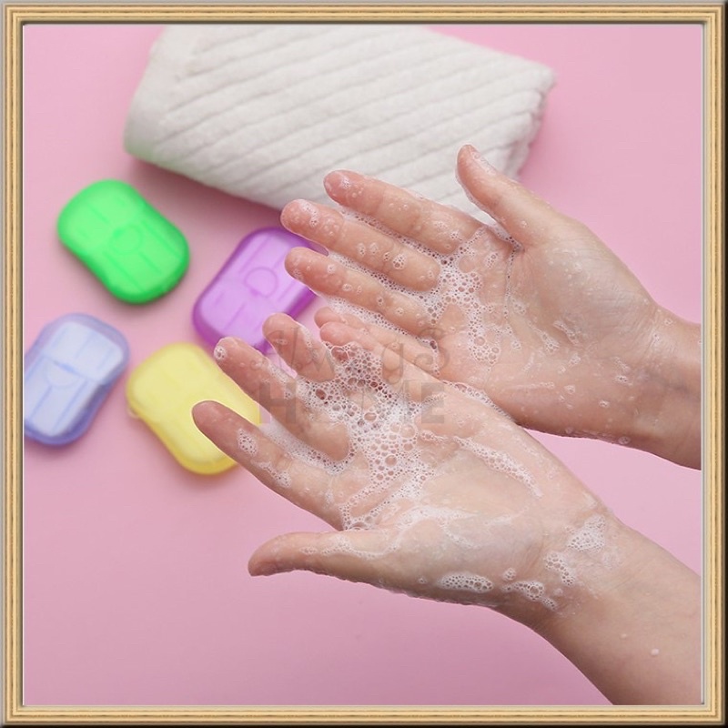 20pcs Portable Travel Disposable Hand Soap Tablets Hand Washing Carry