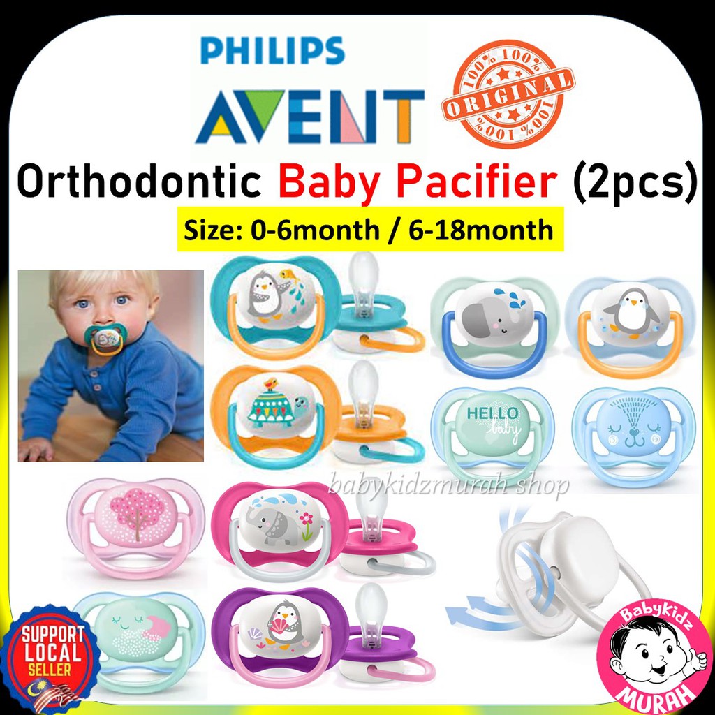 Avent Pacifier Puting Baby Anti Jongang 💯Original Avent Ultra Soft & Ultra Night Baby Soother