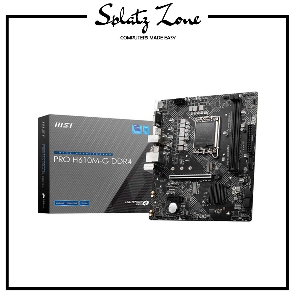 MSI H610MG DDR4 Desktop Motherboard Intel H610 Chipset Socket LGA