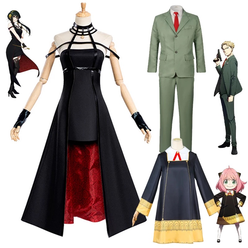 Anime Spy x Family Costume Loid Forger Yor Forger Anya Cosplay Costume ...