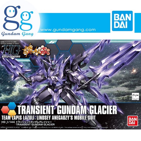 BANDAI 211947 Build Fighters Honoo Try Transient Gundam Glacier HGBF 1/144 Model 