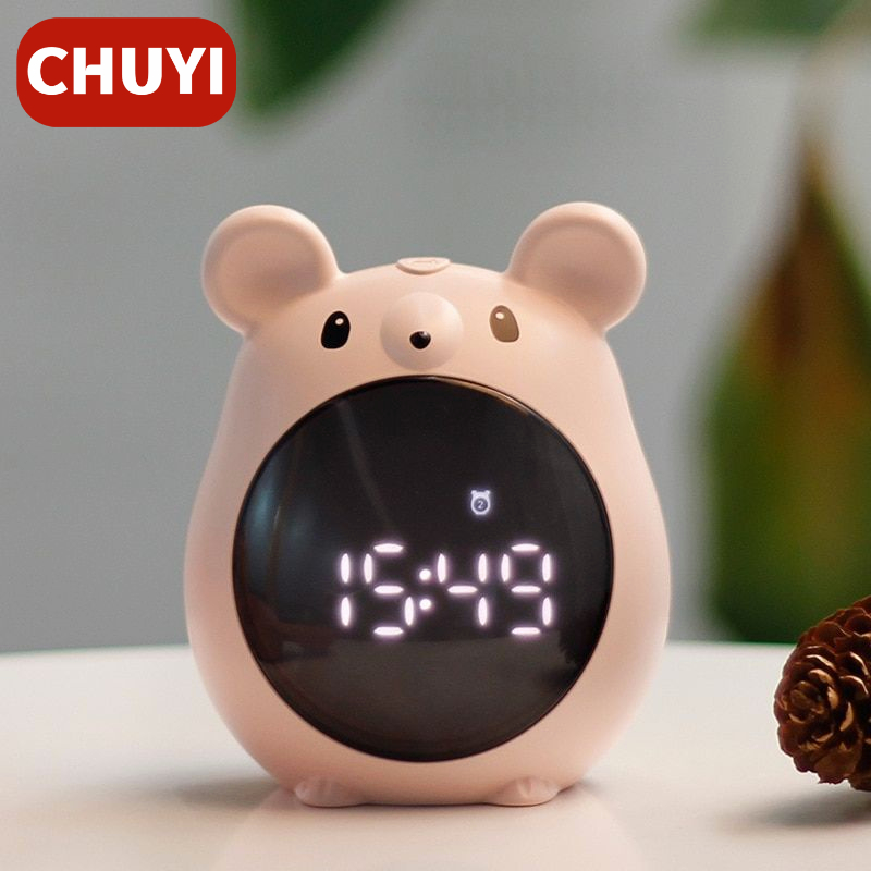 Creative Mini Mute Fairy Mouse Alarm Clock Digital Rechargeable Student  Children Cartoon Clocks Cute Desktop Led Watch Clocks | Shopee Malaysia