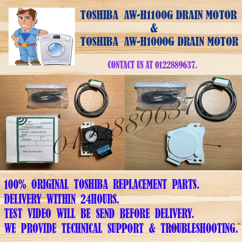 (ORIGINAL) TOSHIBA AWH1100G / AWH1000G Drain Motor Shopee Malaysia