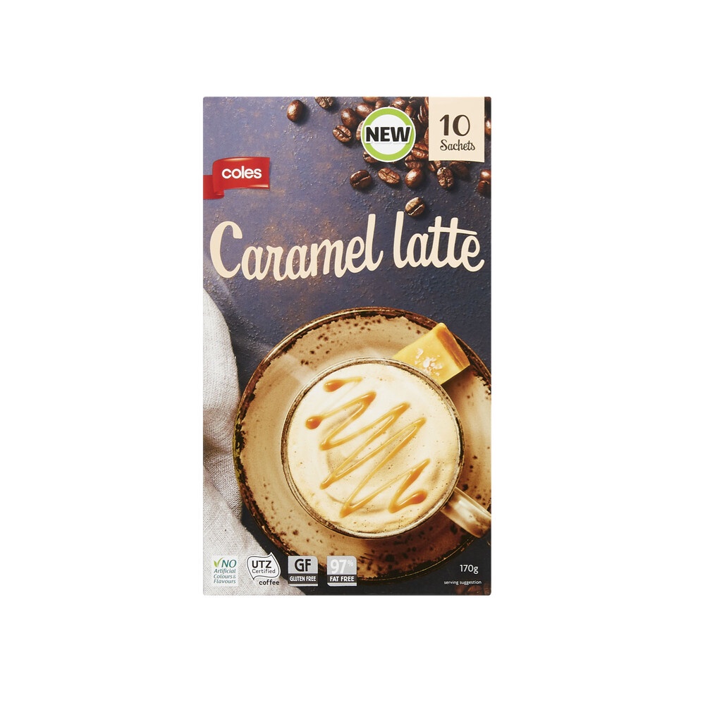 Coles Caramel Latte Coffee 10 Sachets Shopee Malaysia