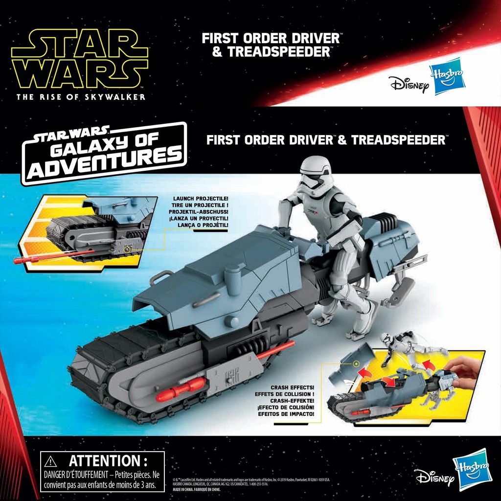Star Wars Galaxy Of Adventure First Order Driver Treadspeeder (The Rise ...