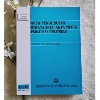 15hb Januari 2020 Latest Version Akta Pengurusan Strata 2013 Akta 757 Peraturan Peraturan Ilbs Shopee Malaysia