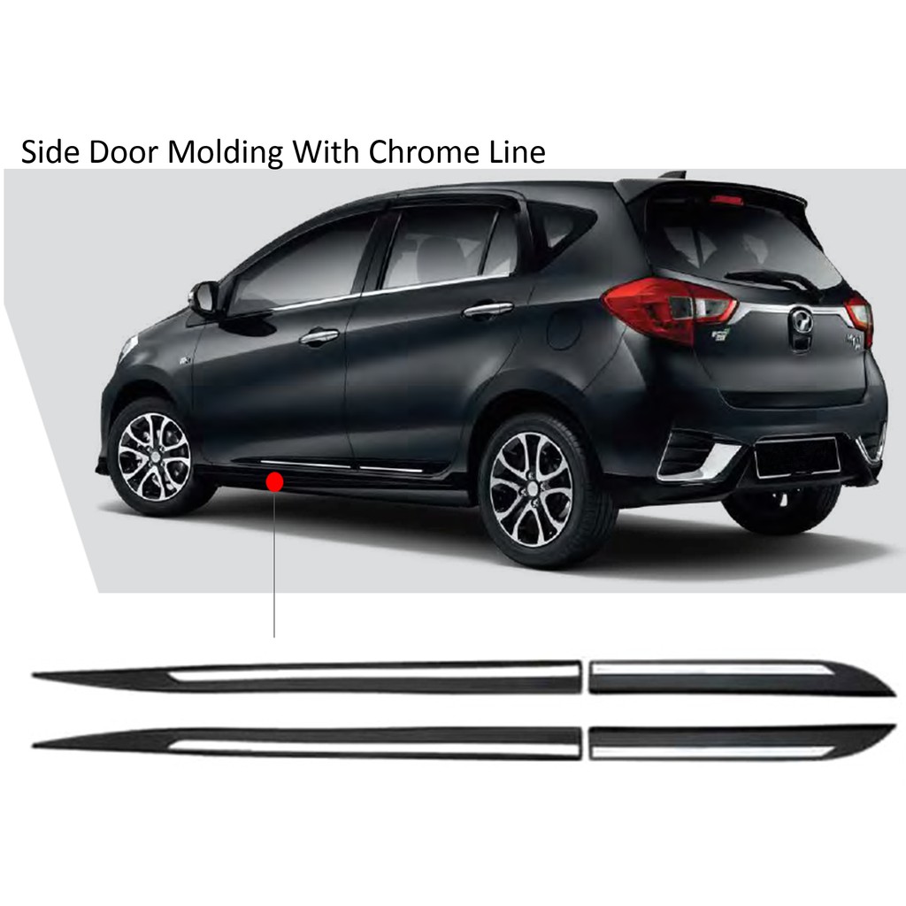 Produa Myvi 2018 G Up Side Doors Molding Trim Guard Body With