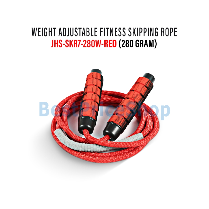 BPS 280g 350g Weighted Jump Skipping Rope Counter 7mm Fitness Rope Slimming Training Exercise Tali S