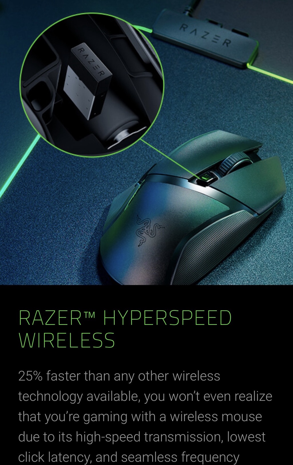 Razer Basilisk X Hyperspeed - Dual-Mode Wireless Gaming Mouse with ...